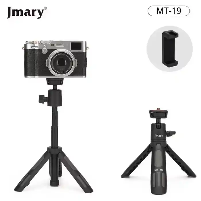 Jmary MT-19 Mini Tripod Stand with Universal Mobile Phone Holder and High quality aluminum alloy Ball-Head